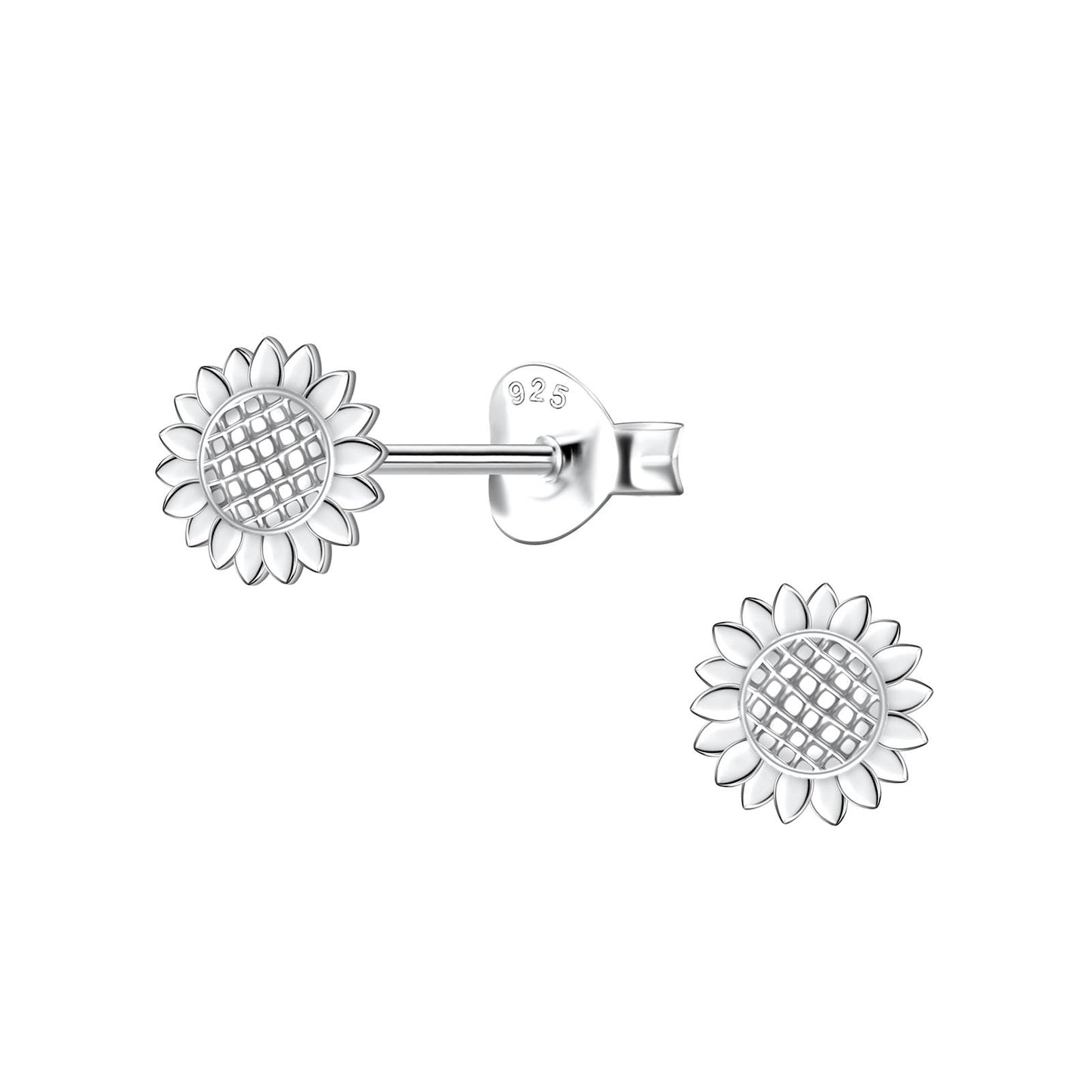 Mädchen Ohrringe Sonnenblumen aus 925 Silber