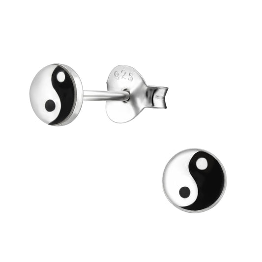 Kinder Ohrringe Yin Yang aus 925 Silber