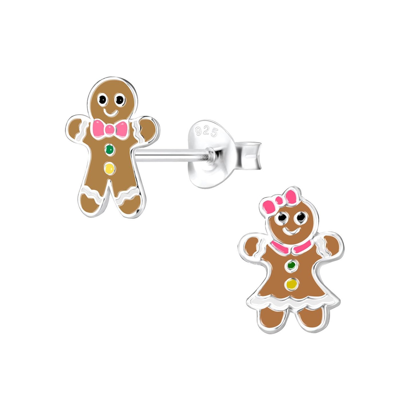 Kinder Ohrringe Lebkuchen aus 925 Silber