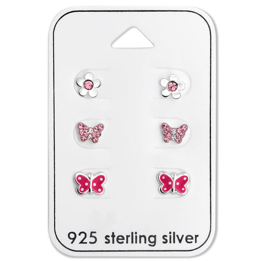 Kinder Schmuckset Schmetterling aus 925 Silber