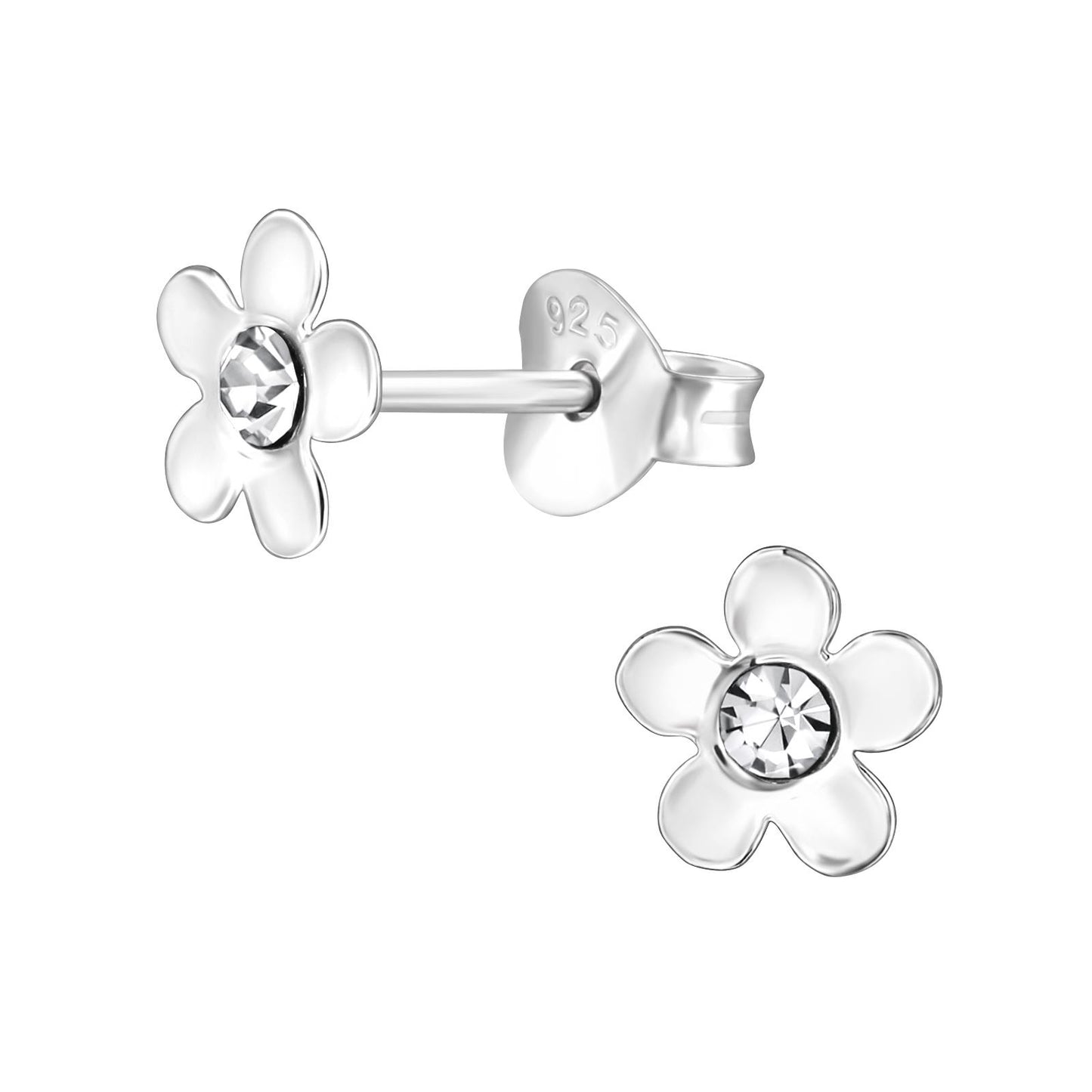 Girls' flower earrings made of 925 silver