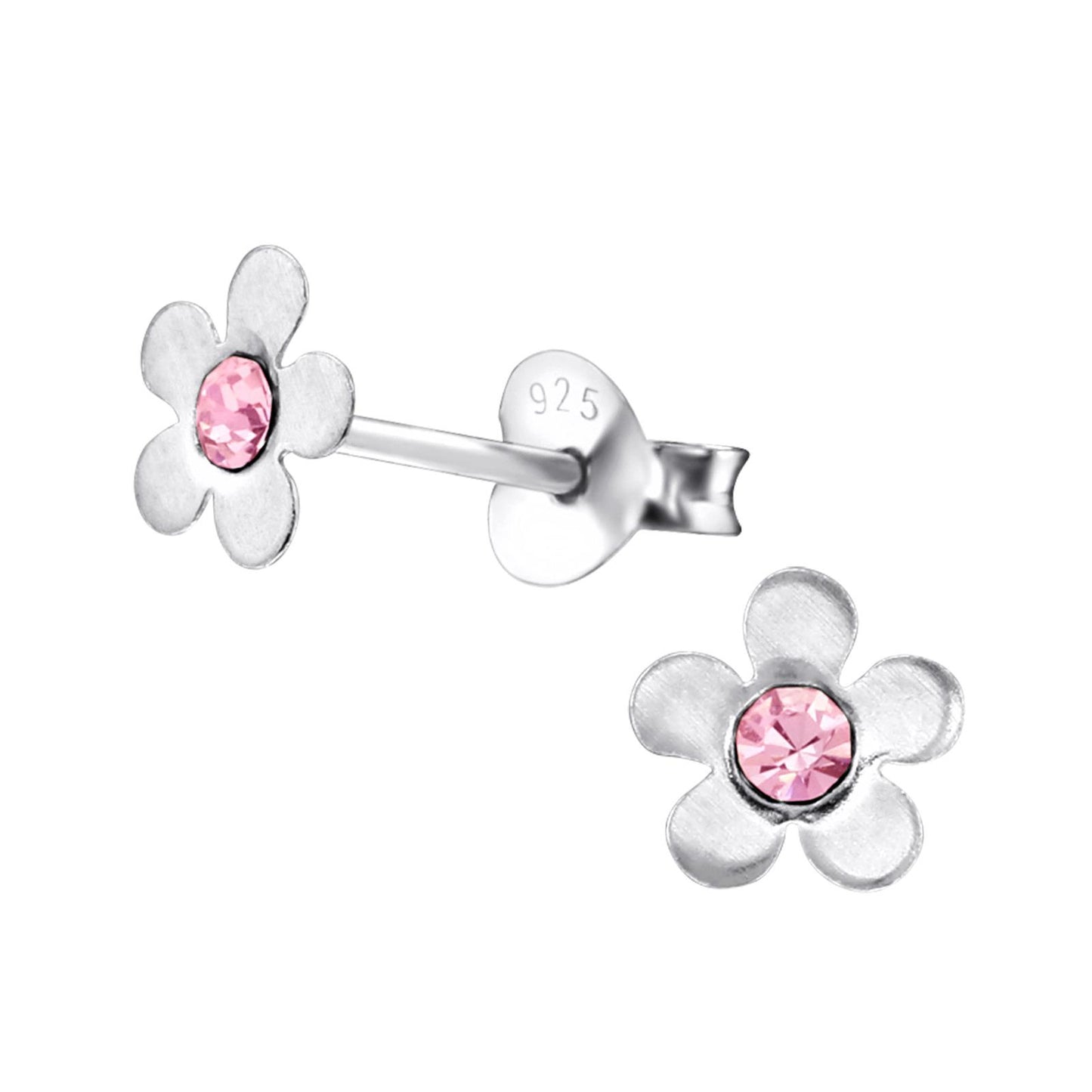 Girls' flower earrings made of 925 silver