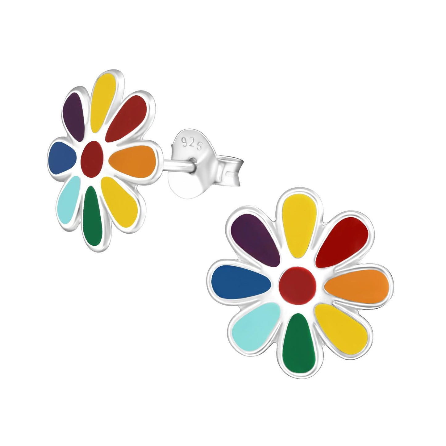 Girls' flower earrings made of 925 silver