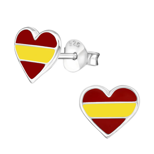 Mädchen Ohrringe Herz aus 925 Silber