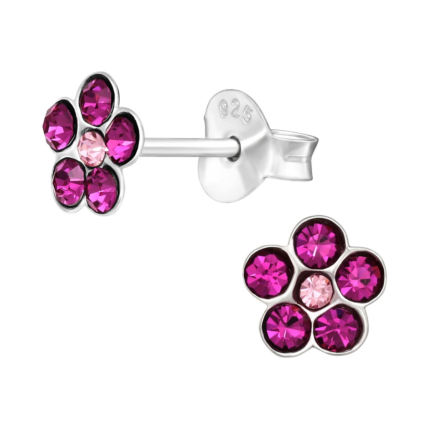 Mädchen Ohrringe Blume aus 925 Silber