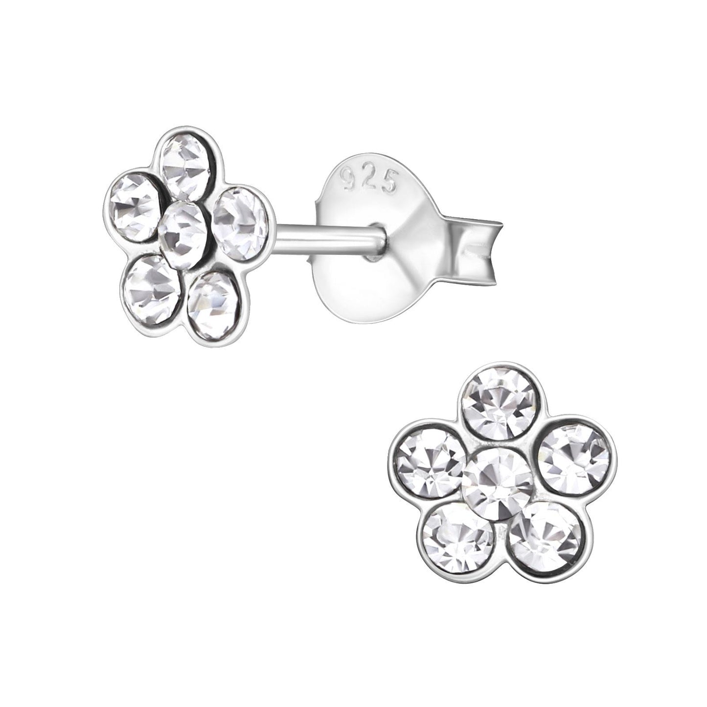 Mädchen Ohrringe Blume aus 925 Silber
