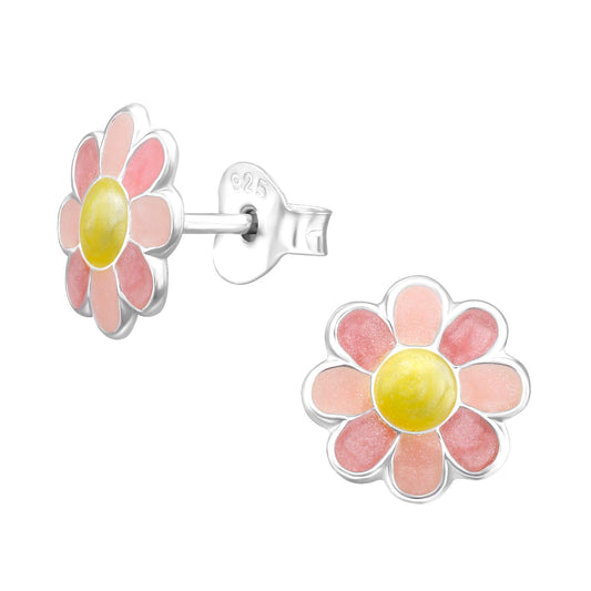 Mädchen Ohrringe Blume aus 925 Silber