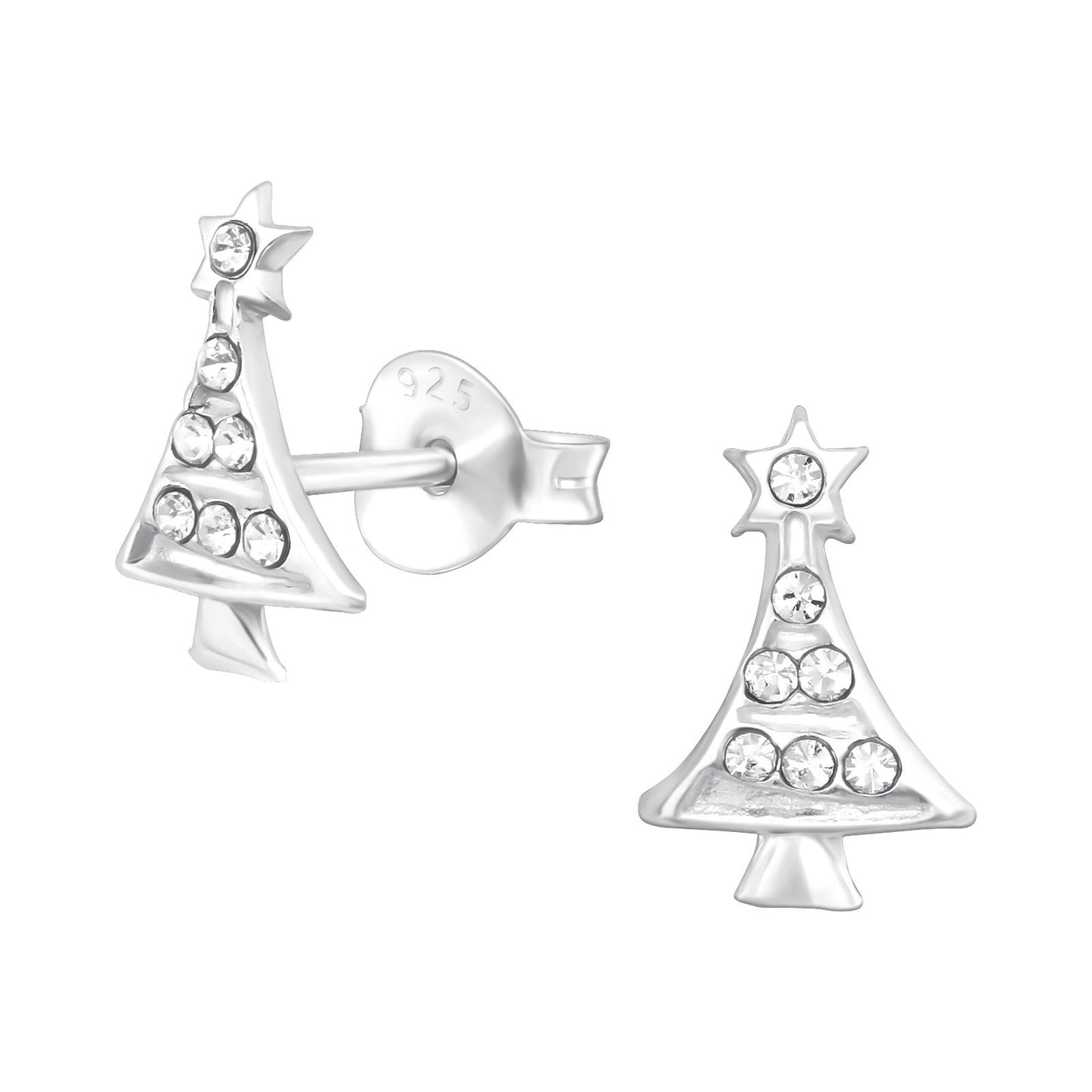 Kinder Ohrringe Weihnachtsbaum aus 925 Silber