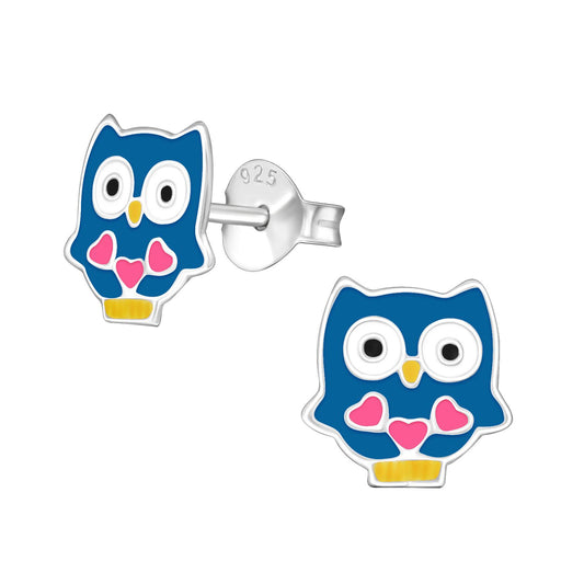 Mädchen Ohrringe Eule aus 925 Silber