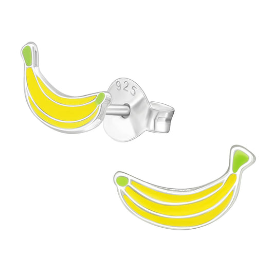 Kinder Ohrringe Banane aus 925 Silber