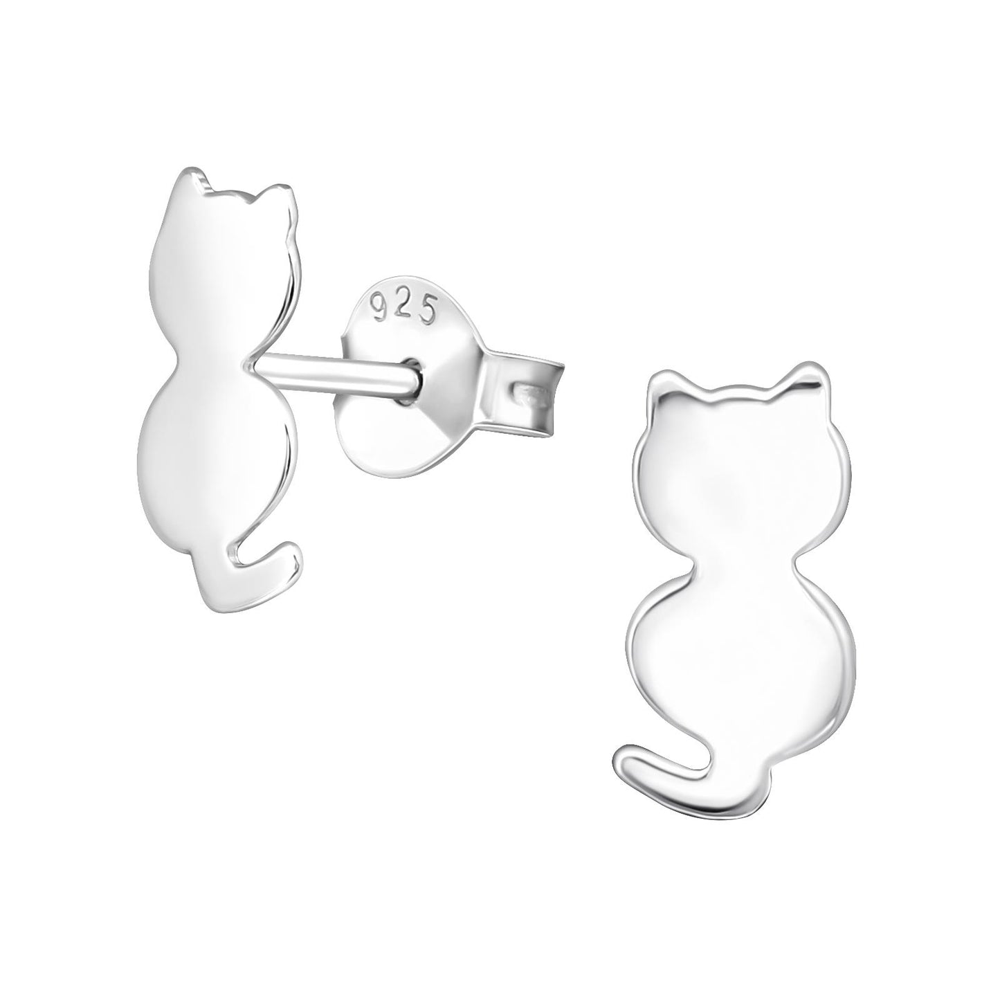 Mädchen Ohrringe Katze aus 925 Silber
