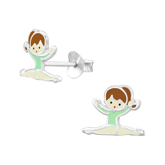 Kinder Ohrringe Turnerin aus 925 Silber