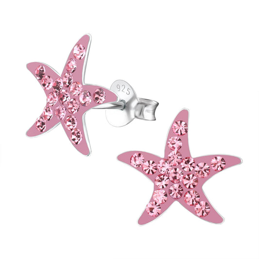 Mädchen Ohrringe Seestern aus 925 Silber