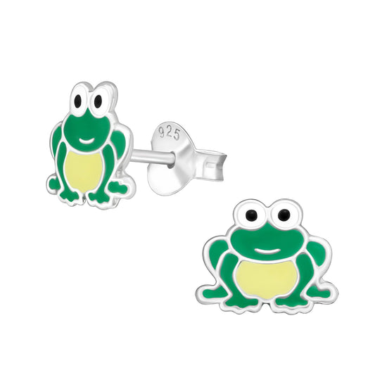 Kinder Ohrringe Frosch aus 925 Silber