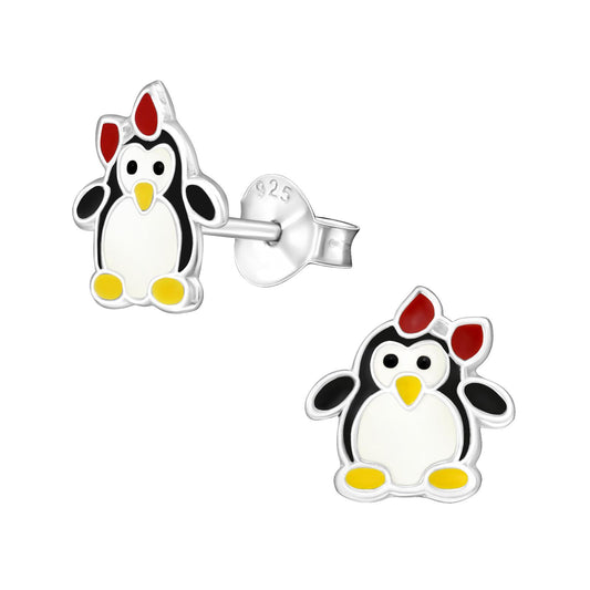Kinder Ohrringe Pinguin aus 925 Silber