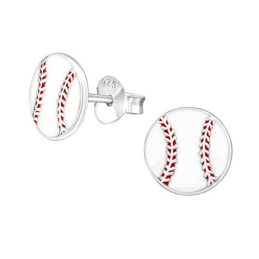 Kinder Ohrringe Baseball aus 925 Silber