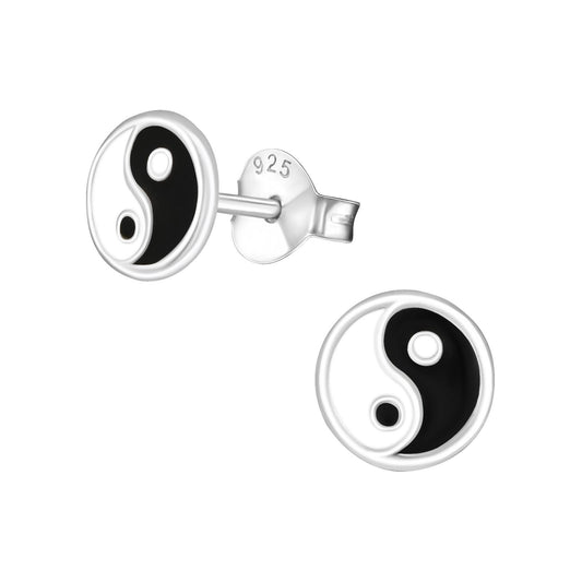 Kinder Ohrringe Yin und Yang aus 925 Silber