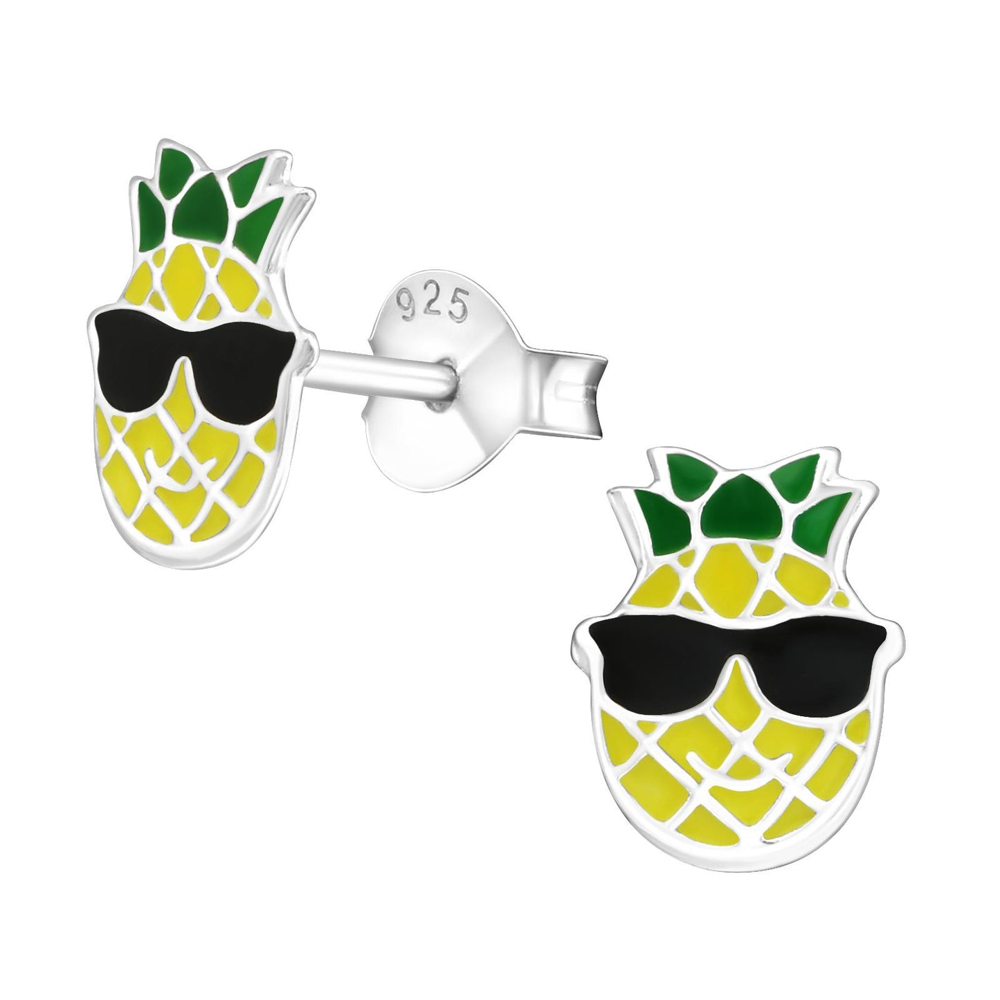Kinder Ohrringe Ananas aus 925 Silber