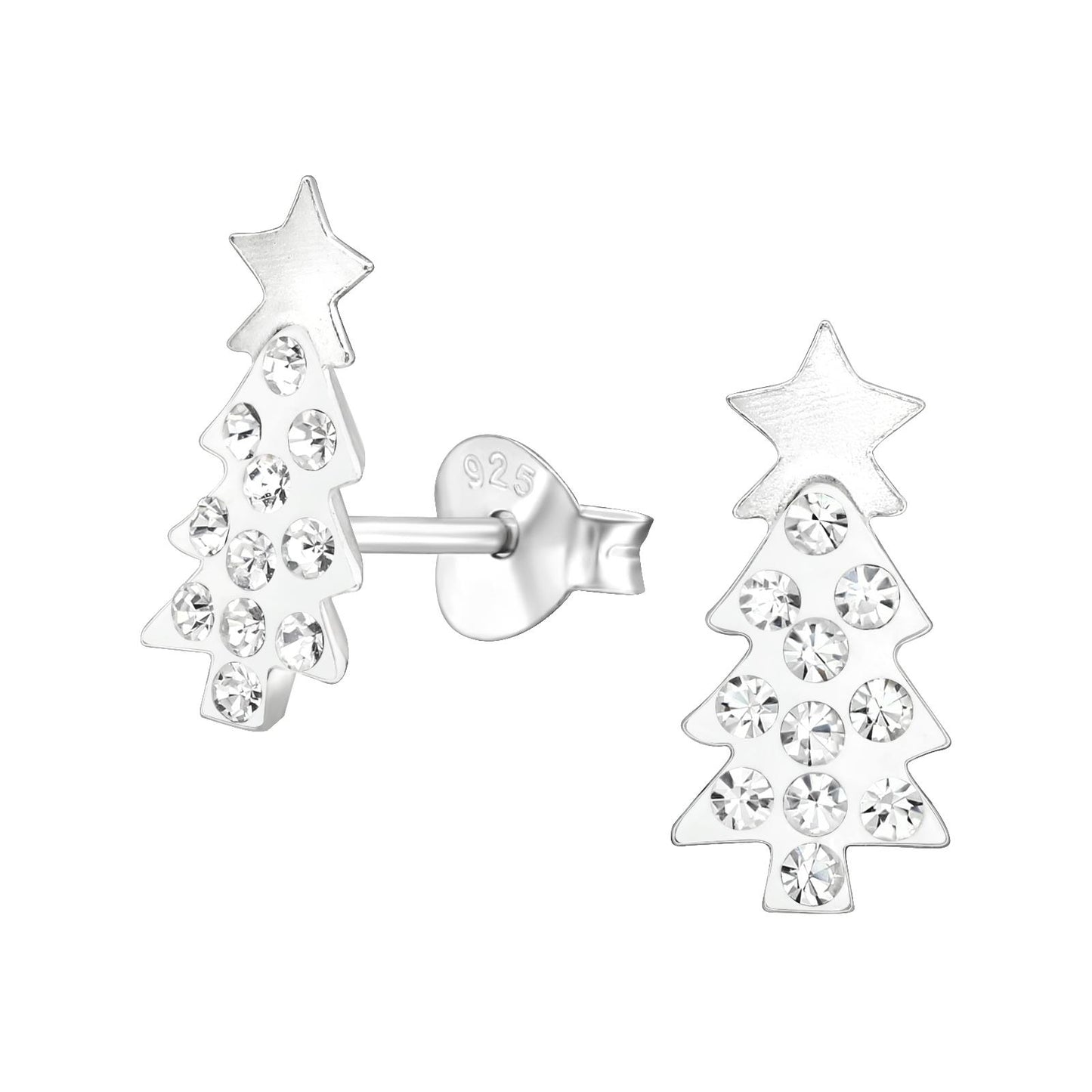 Kinder Ohrringe Weihnachtsbaum aus 925 Silber