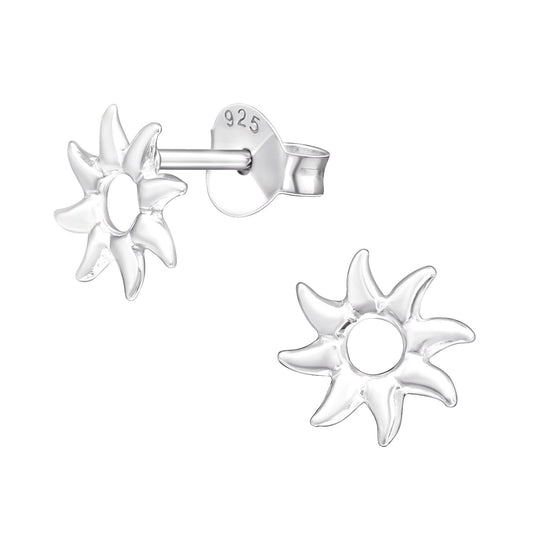 Kinder Ohrringe Sonne aus 925 Silber