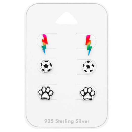 Kinder Schmuckset Blitz Pfoten Ball aus 925 Silber