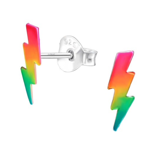 Children's Lightning Bolt Earrings made of 925 Silver