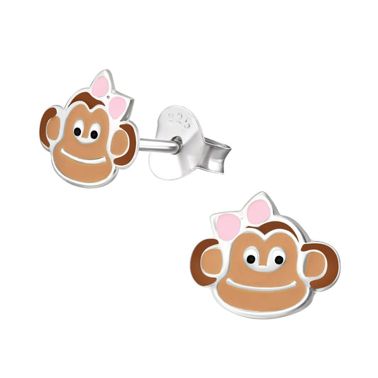 Kinder Ohrringe Affe aus 925 Silber