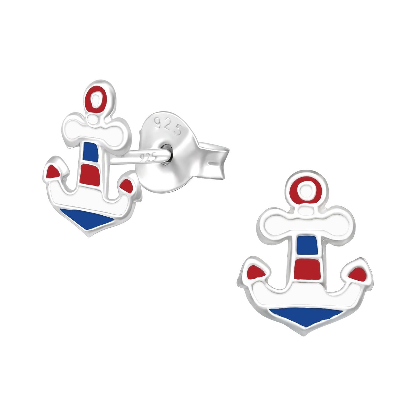 Kinder Ohrringe Anker aus 925 Silber