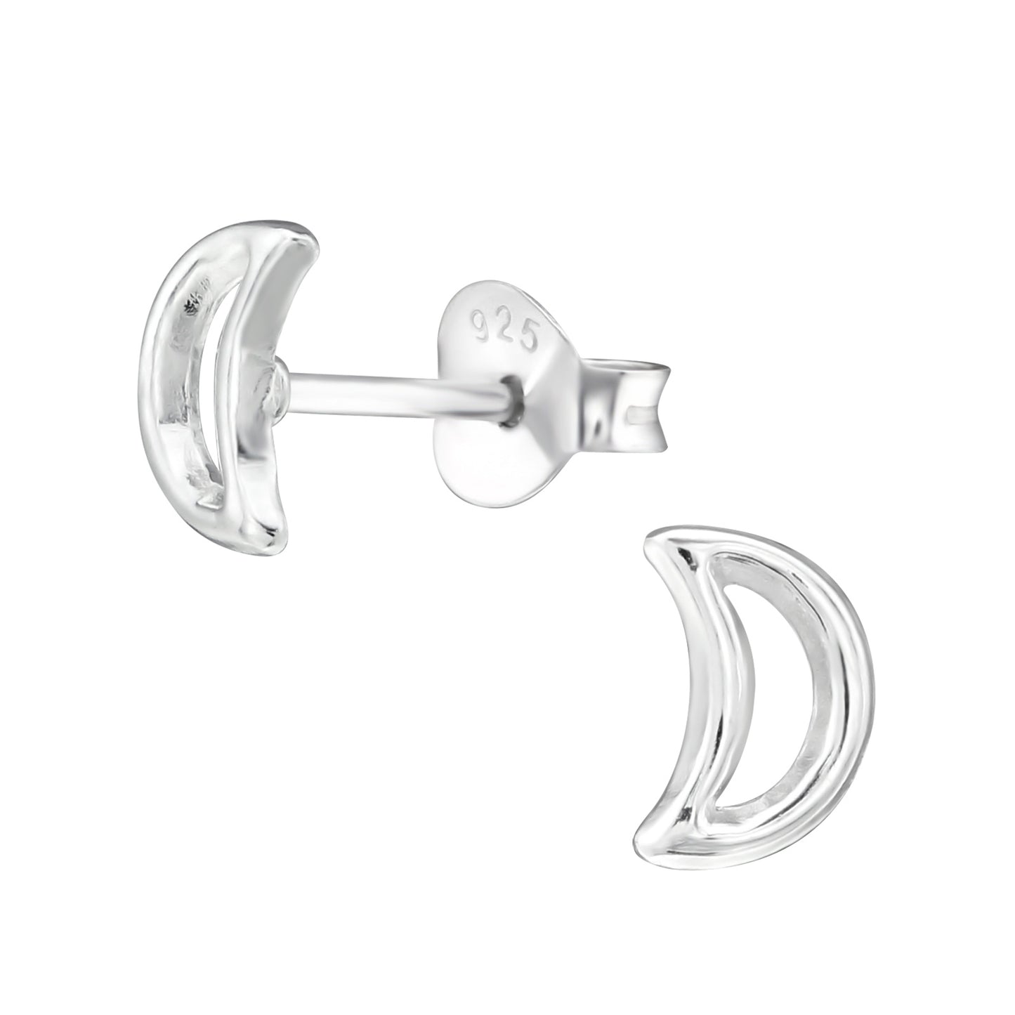 Kinder Ohrringe Mond aus 925 Silber