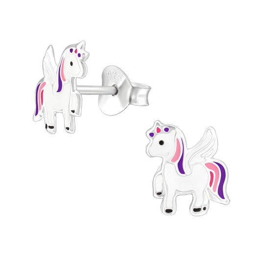 Mädchen Ohrringe Einhorn aus 925 Silber