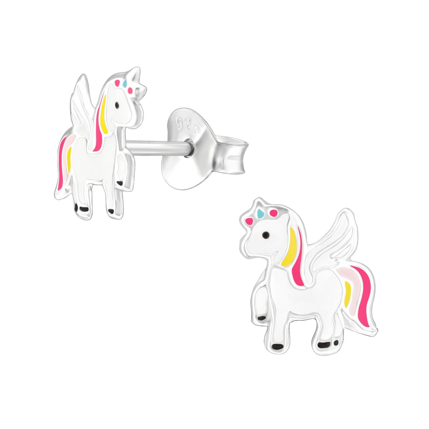 Mädchen Ohrringe Einhorn aus 925 Silber