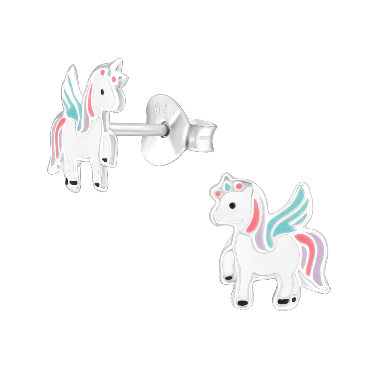 Mädchen Ohrringe Einhorn aus 925 Silber