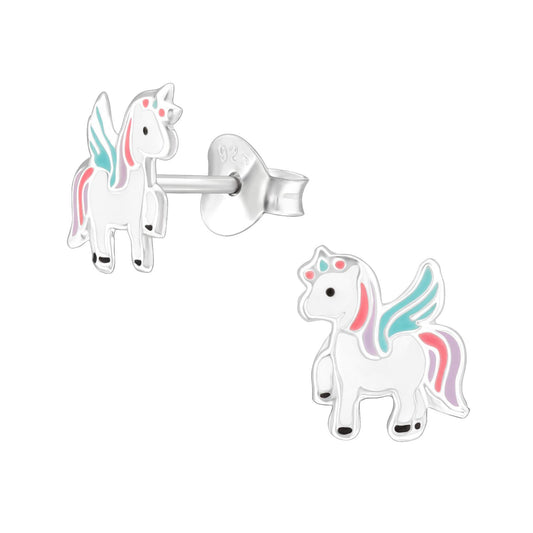 Mädchen Ohrringe Einhorn aus 925 Silber