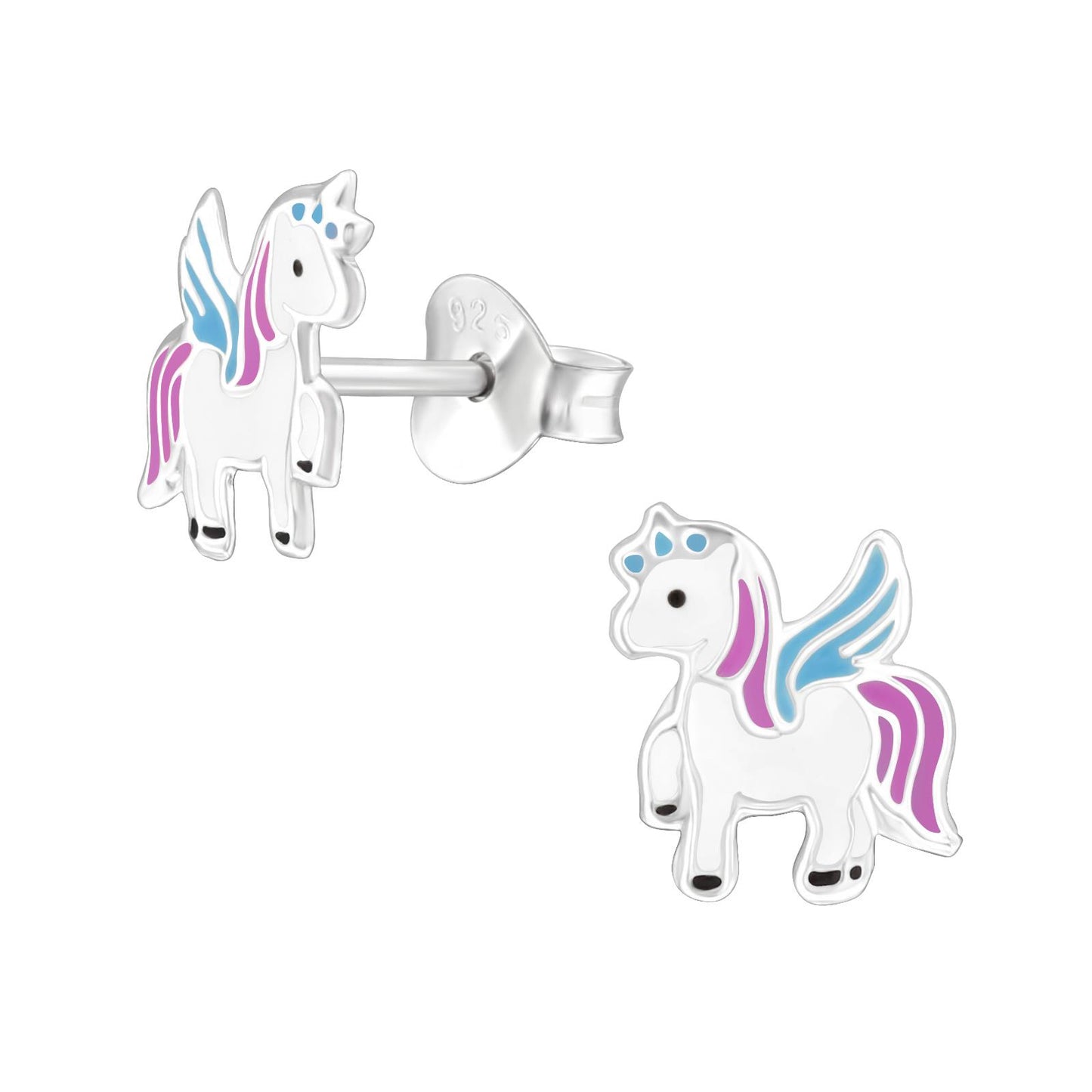 Mädchen Ohrringe Einhorn aus 925 Silber