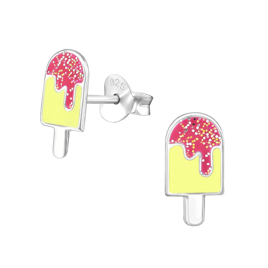 Kinder Ohrringe Eiscreme aus 925 Silber