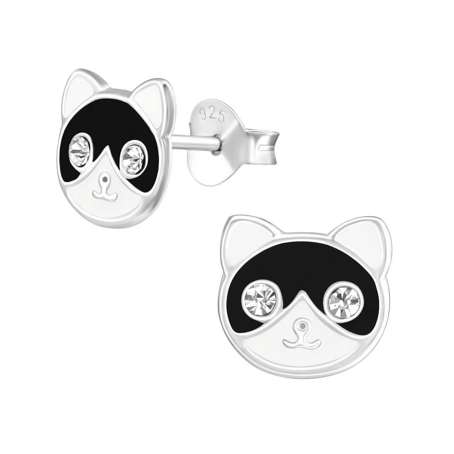 Mädchen Ohrringe Katze aus 925 Silber