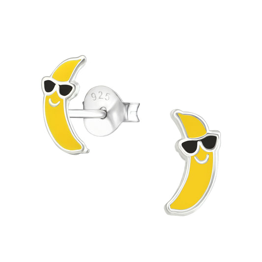 Kinder Ohrringe Banane aus 925 Silber