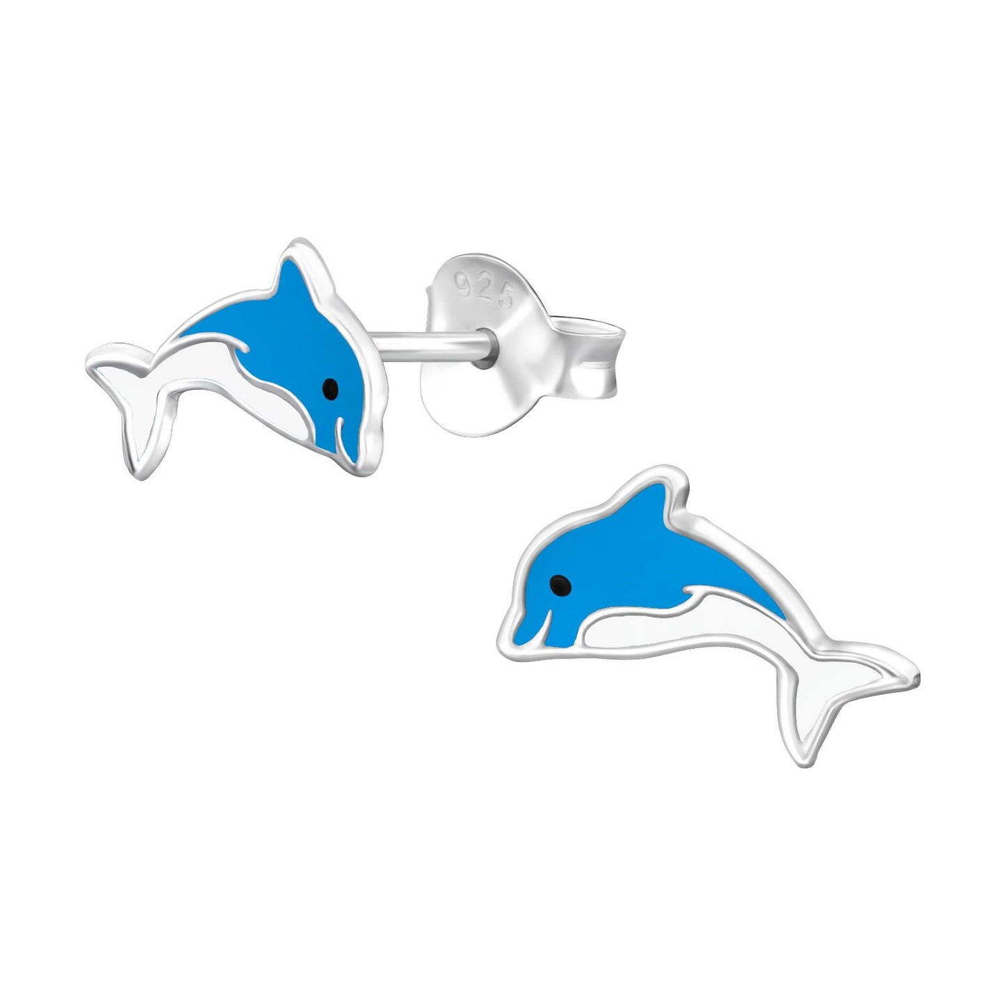 Kinder Ohrringe Delfin aus 925 Silber