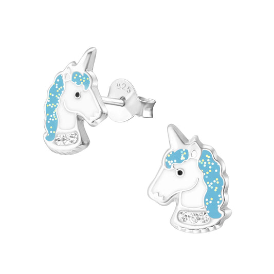 Mädchen Ohrringe Einhorn aus 925 Silber