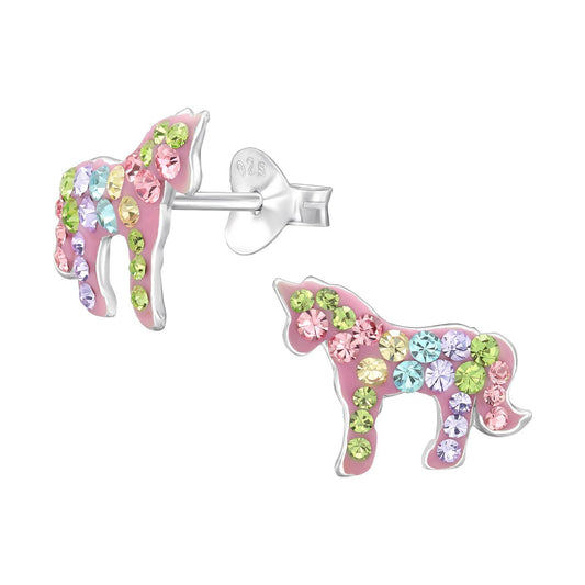 Mädchen Ohrringe Einhorn aus 925 Silber