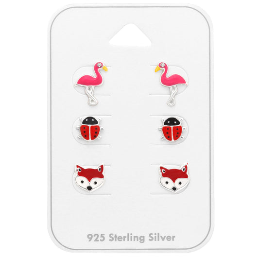 Kinder Schmuckset Tiere aus 925 Silber