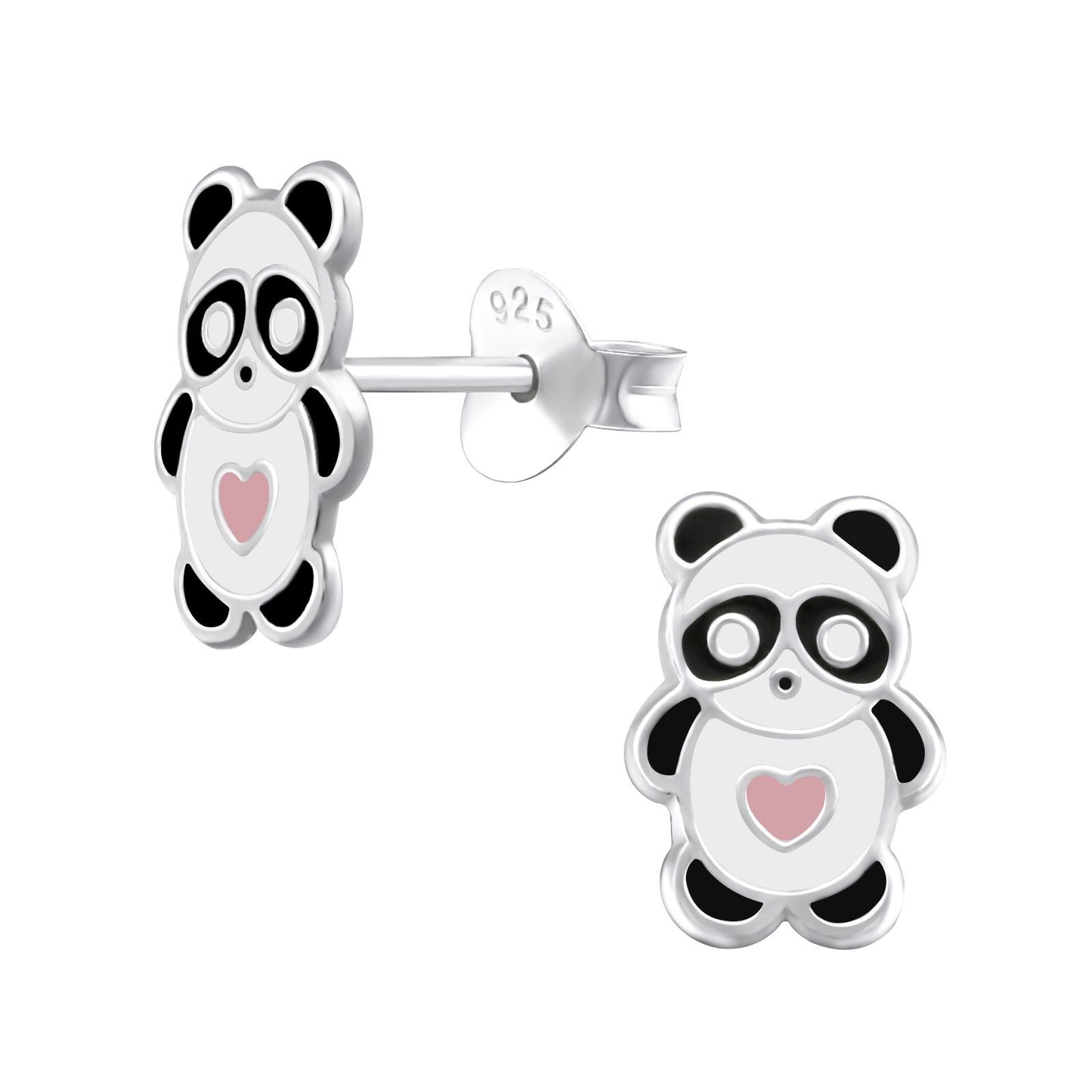 Kinder Ohrringe Panda aus 925 Silber