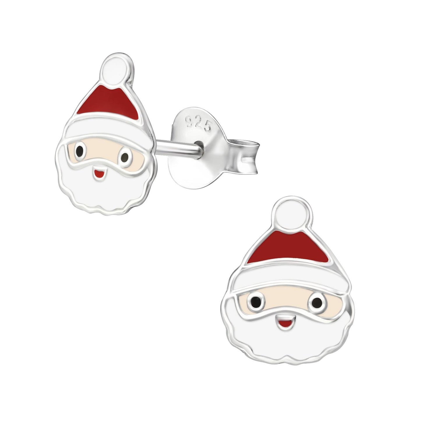 Kinder Ohrringe Weihnachtsmann aus 925 Silber