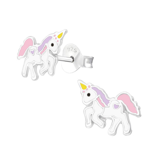 Mädchen Ohrringe Einhorn aus 925 Silber