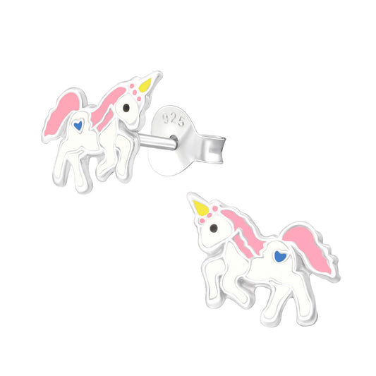 Mädchen Ohrringe Einhorn aus 925 Silber