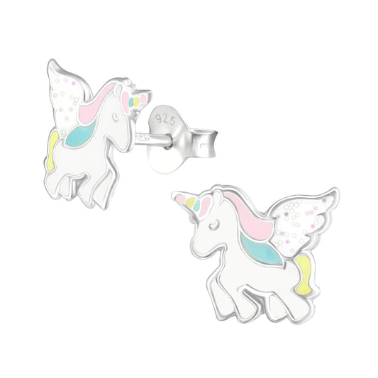 Mädchen Ohrringe Einhorn aus 925 Silber