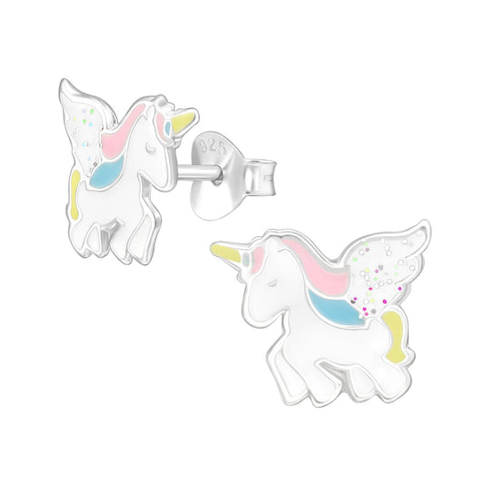 Mädchen Ohrringe Einhorn aus 925 Silber