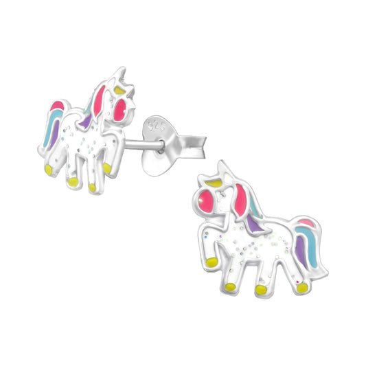 Mädchen Ohrringe Einhorn aus 925 Silber