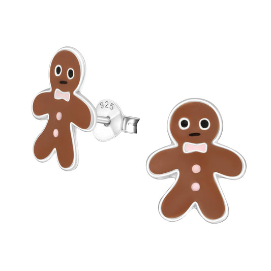 Kinder Ohrringe Lebkuchen aus 925 Silber