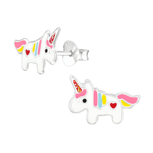 Mädchen Ohrringe Einhorn aus 925 Silber